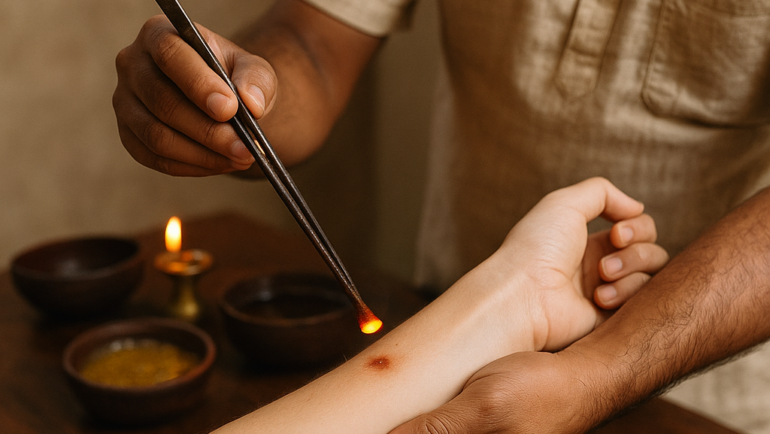 Agnikarma en Ayurveda. La aplicación de calor como tratamiento