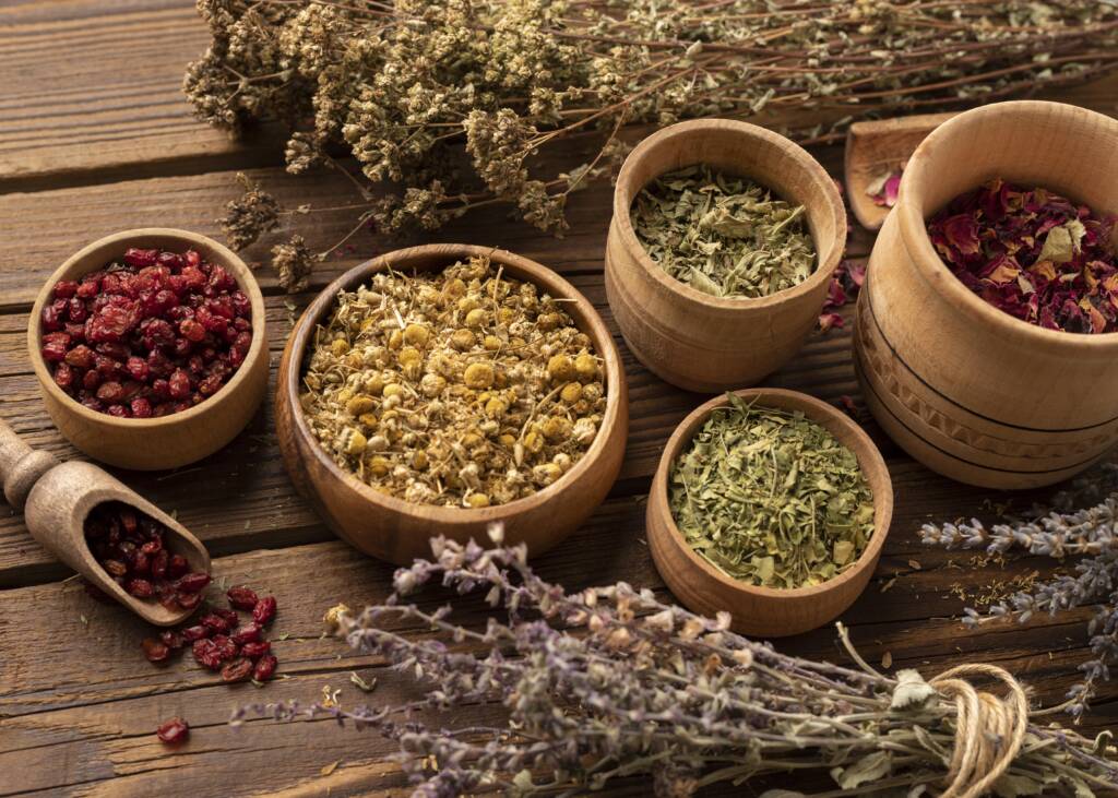 Recolección de plantas medicinales en Ayurveda