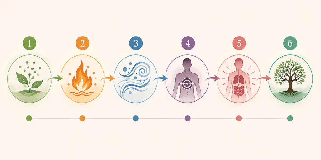 Las seis etapas de la enfermedad en Ayurveda o shatkriyakala